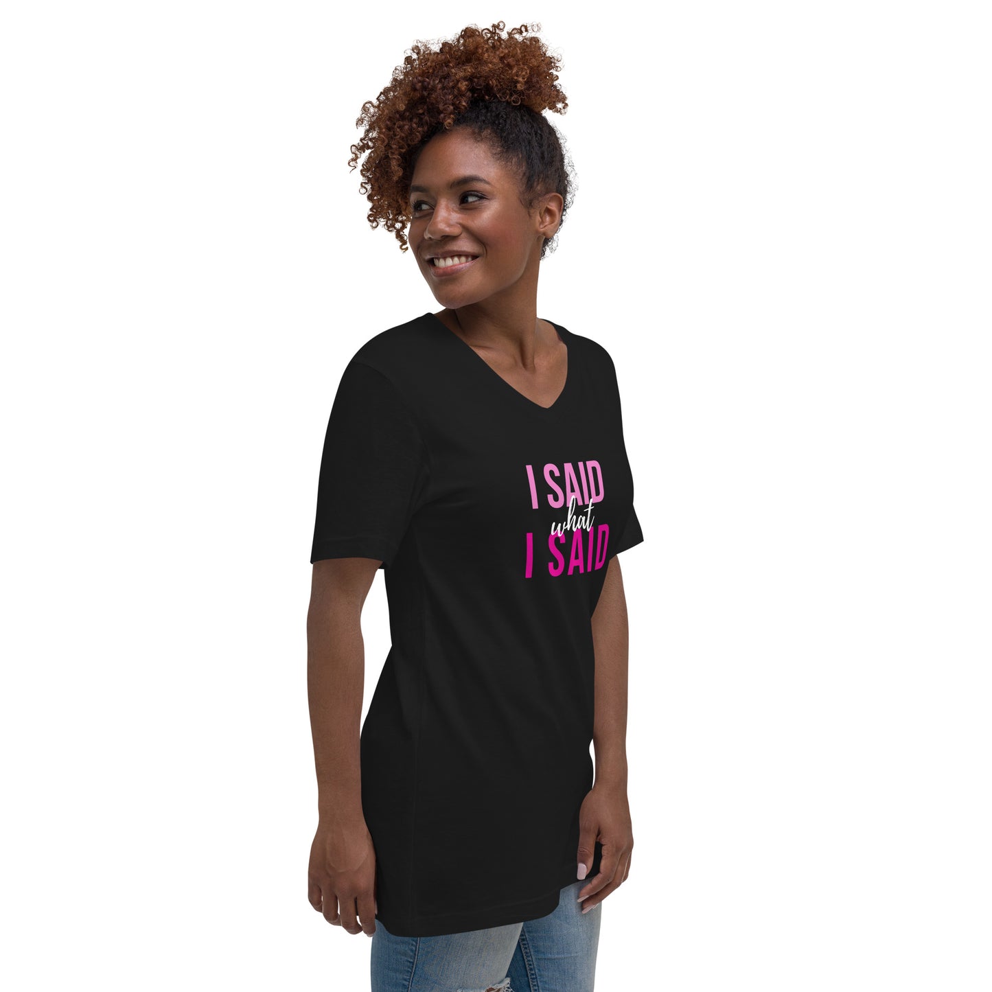 Unisex Short Sleeve V-Neck T-Shirt - Thriving In Melanin